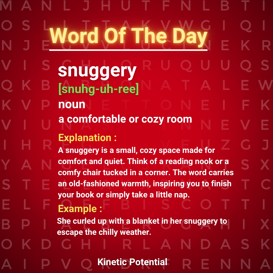 Word Of The Day  snuggery