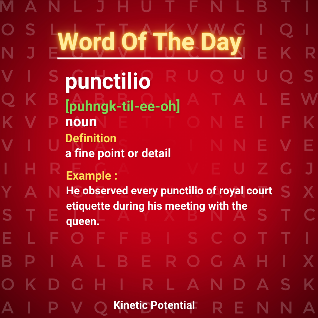 Word Of The Day  punctilio
