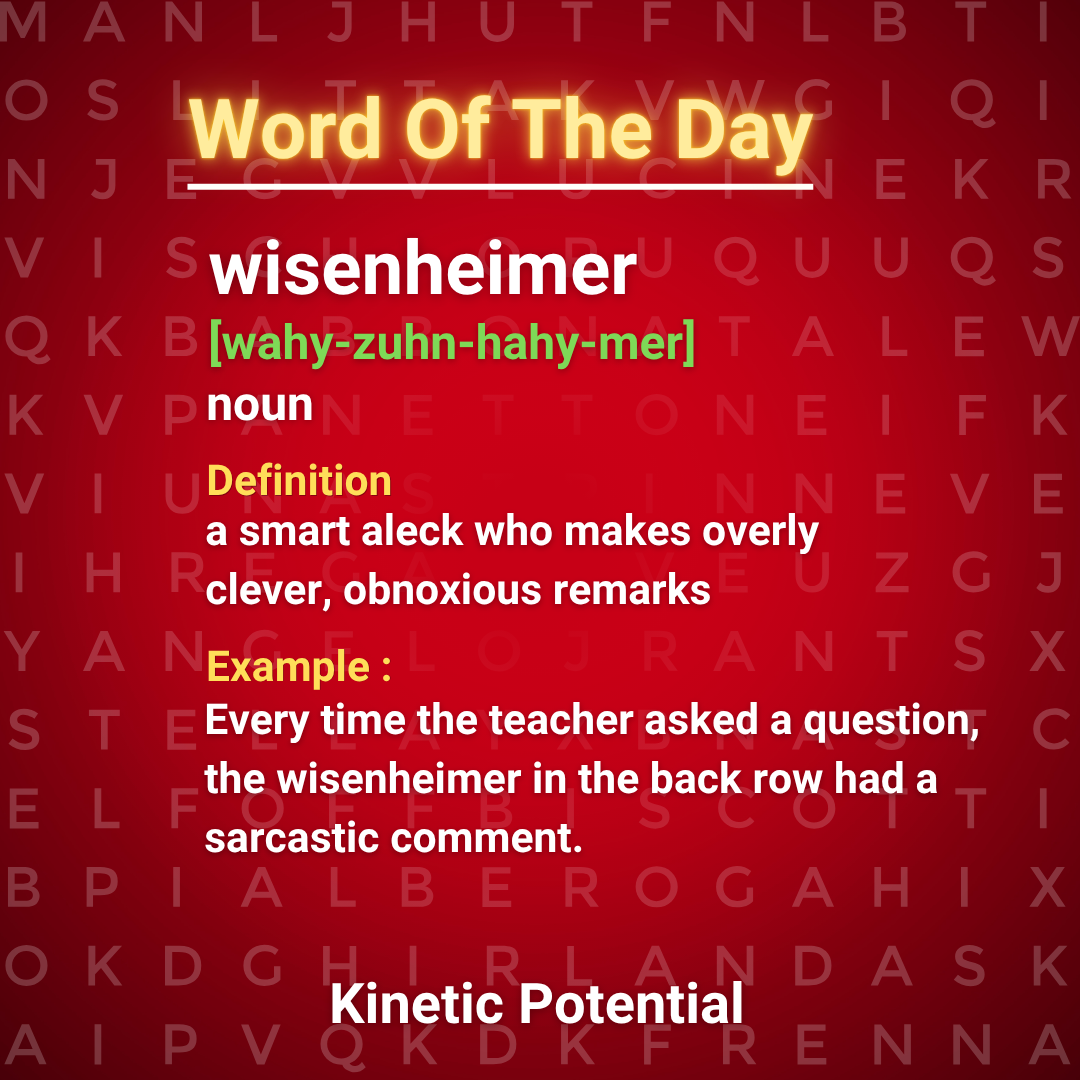 Word Of The Day  wisenheimer