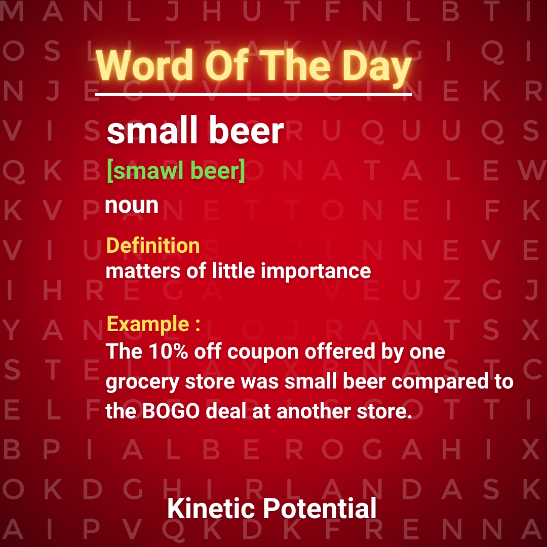 Word Of The Day  small beer