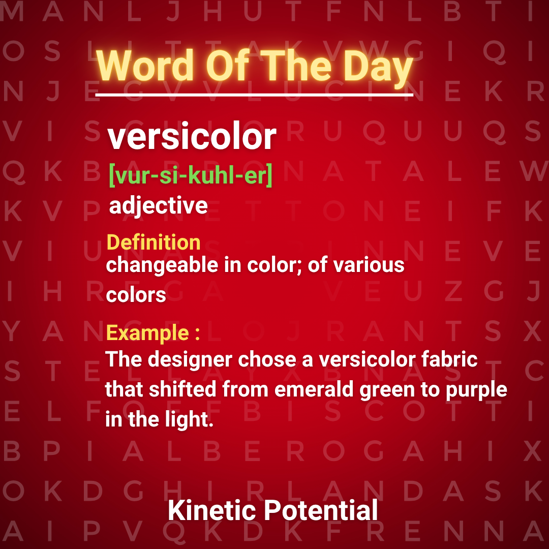 Word Of The Day  versicolor