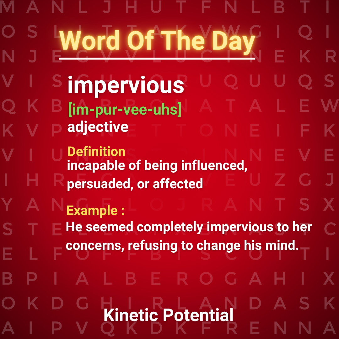 Word Of The Day  impervious