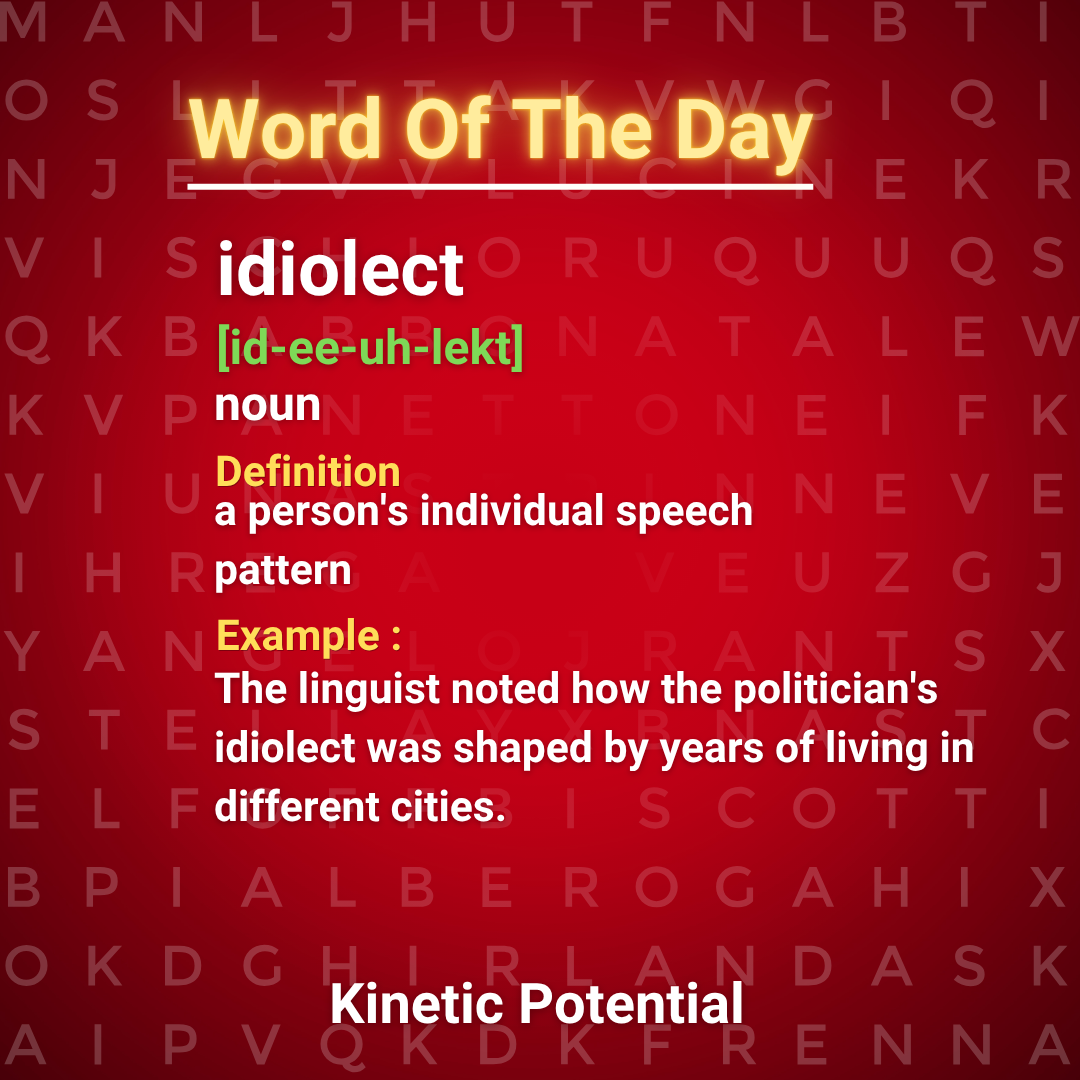 Word Of The Day  idiolect