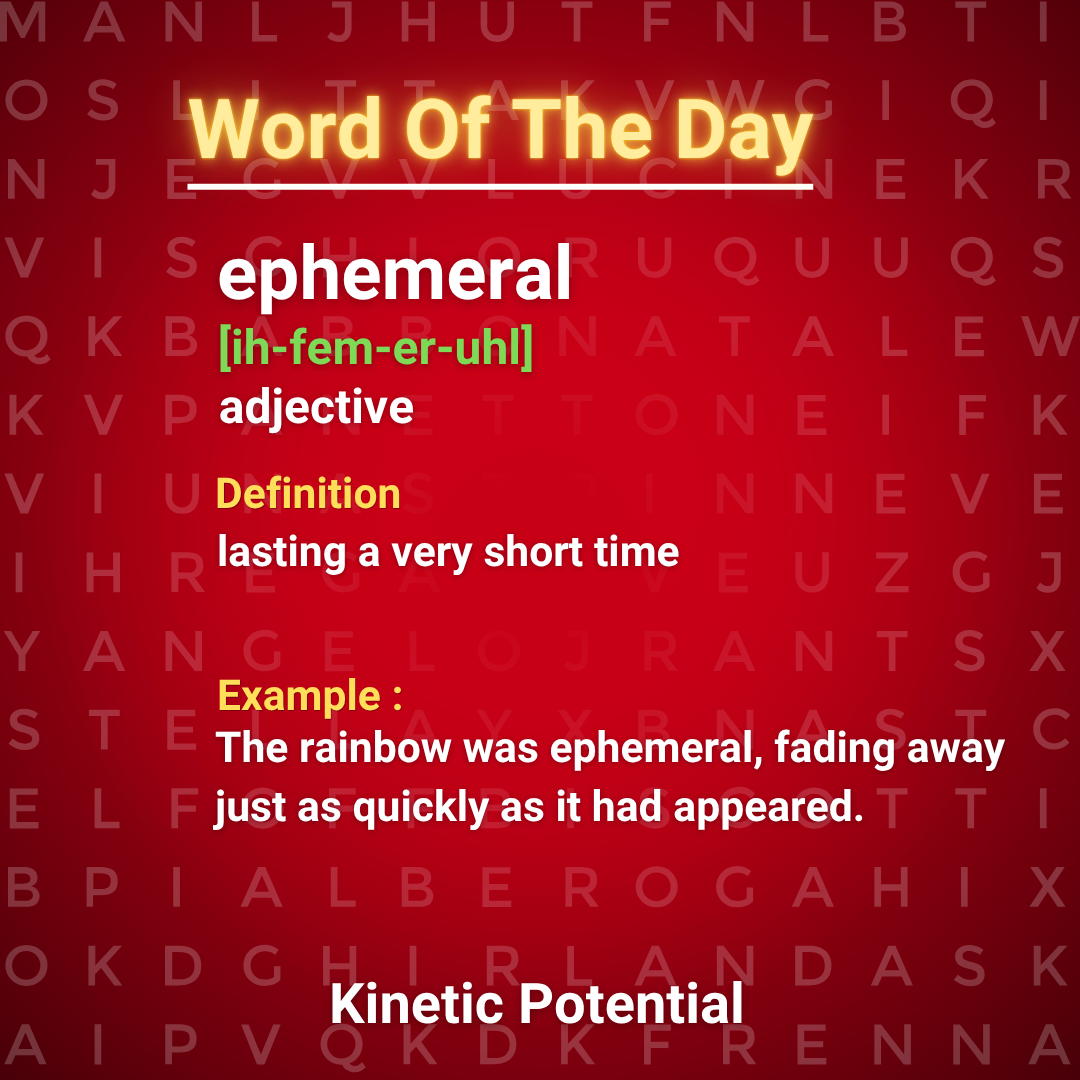 Word Of The Day  ephemeral