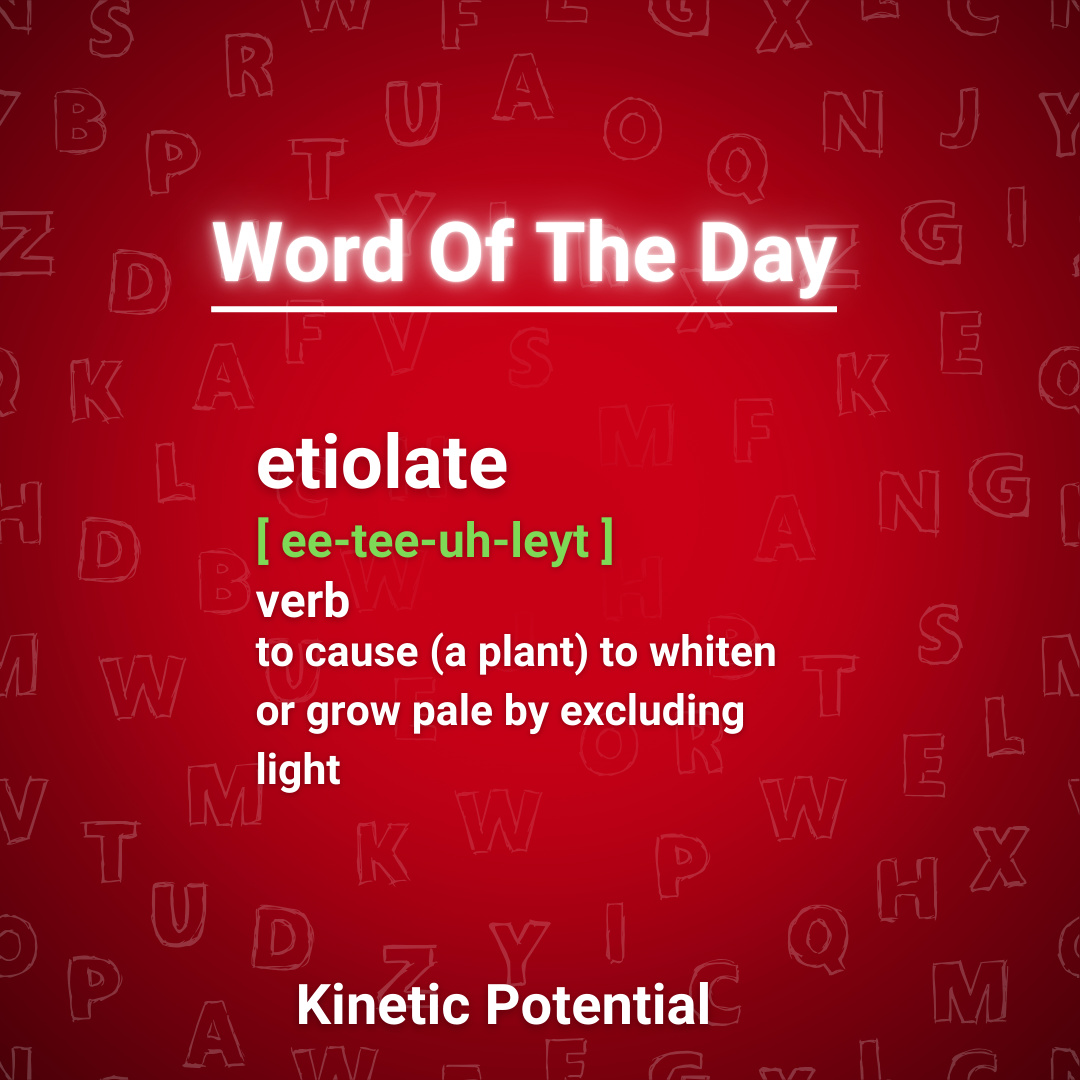 Word Of The Day:  etiolate