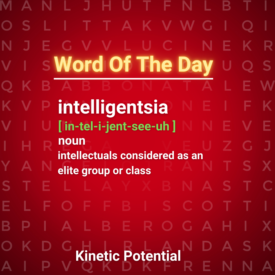 Word Of The Day:  intelligentsia