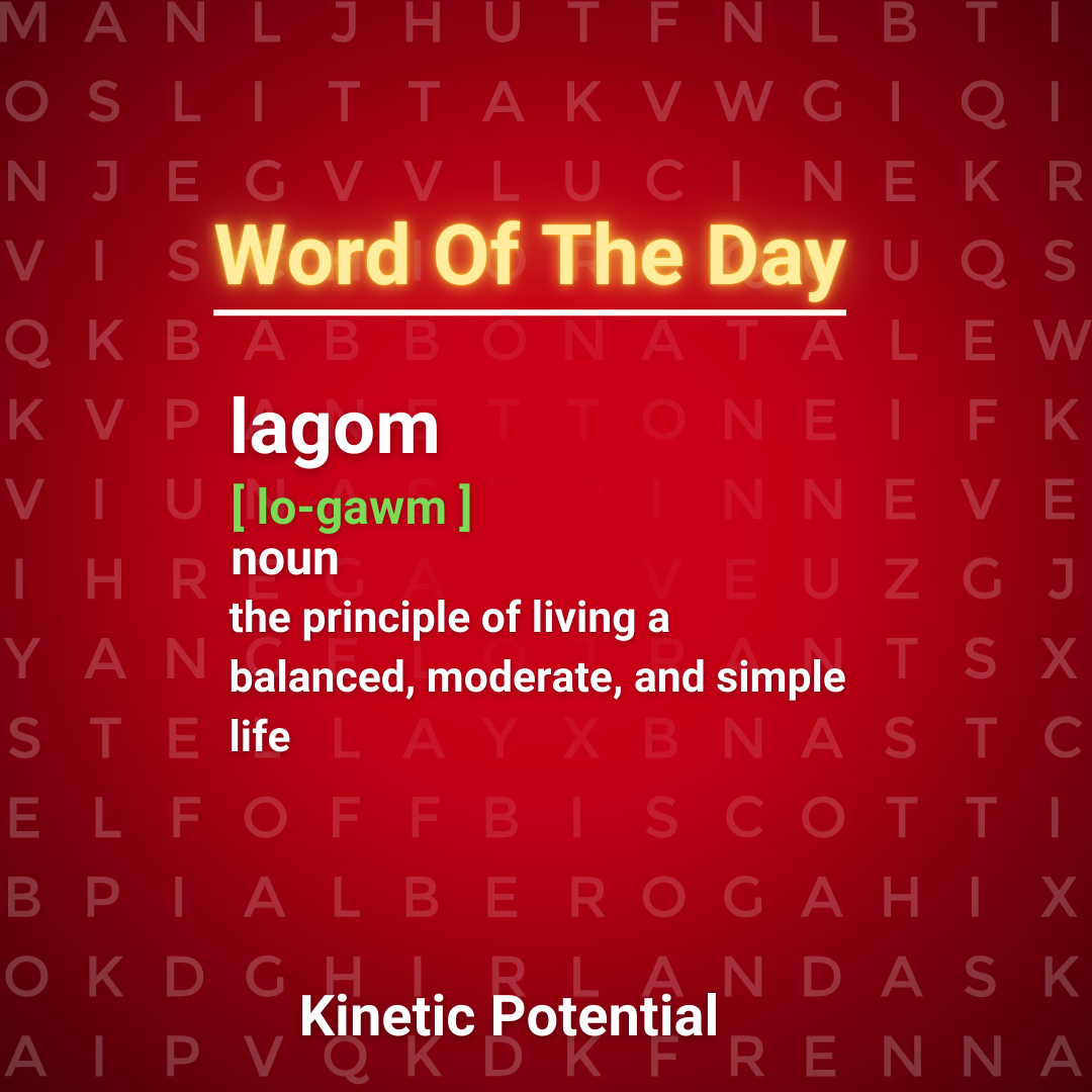 Word Of The Day:  lagom