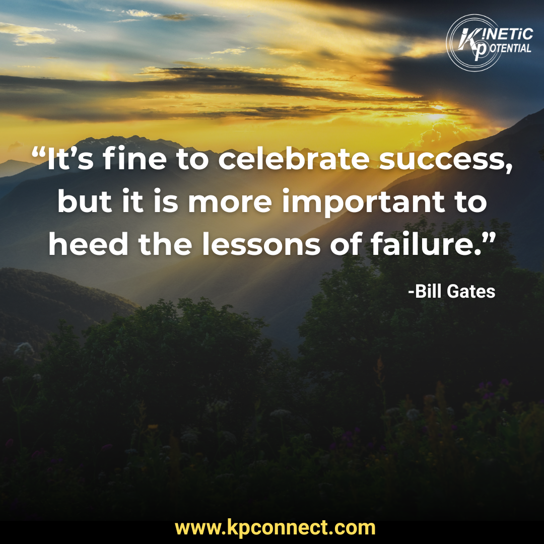 It’s fine to celebrate success, but it is more important to heed the lessons of failure.