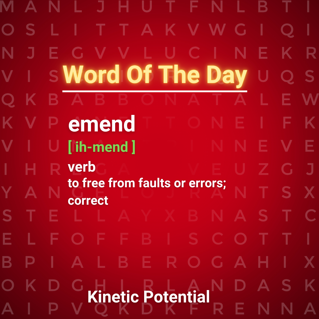 Word Of The Day  emend