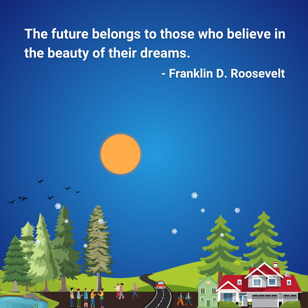 The future belongs to those who believe in the beauty of their dreams.