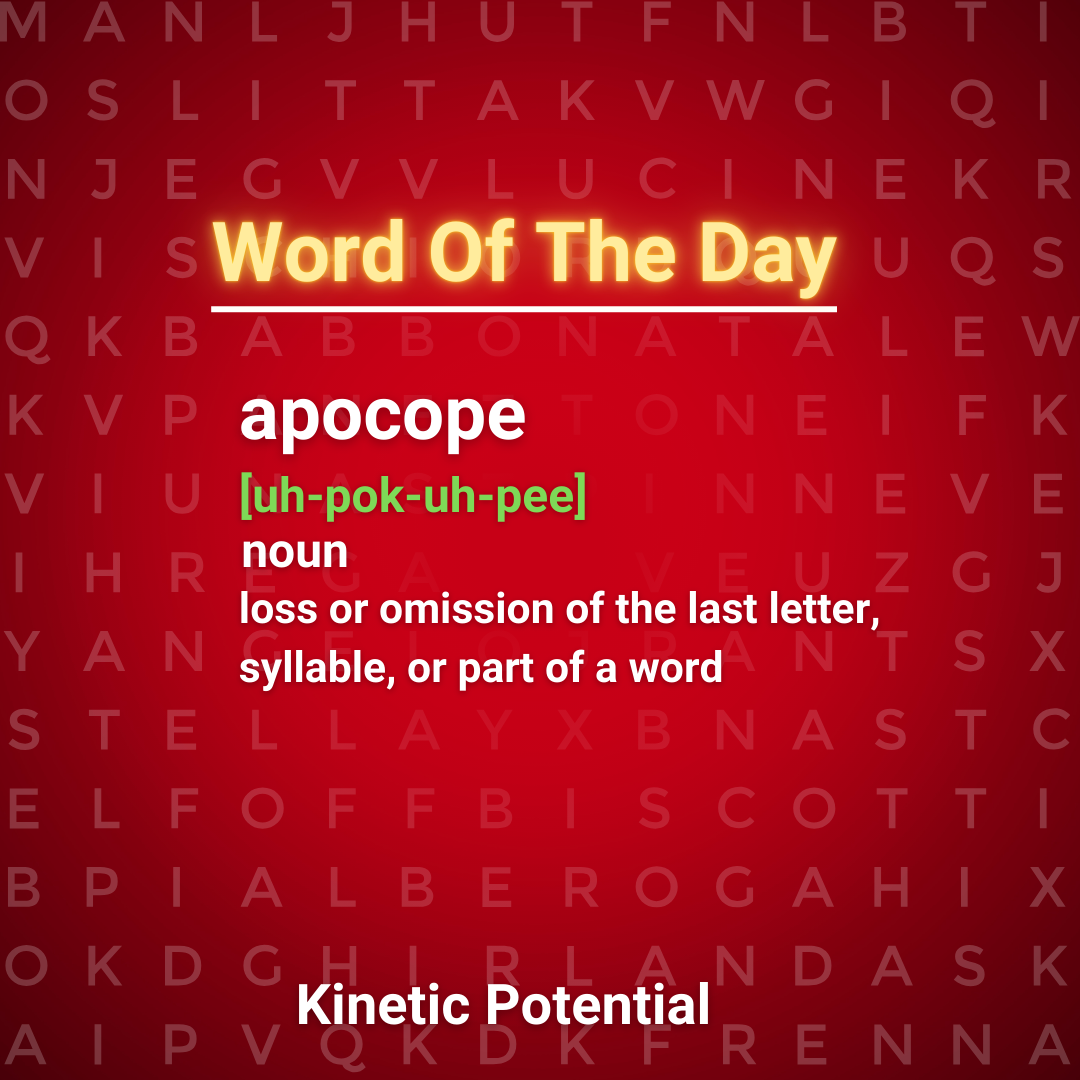 Word Of The Day  apocope