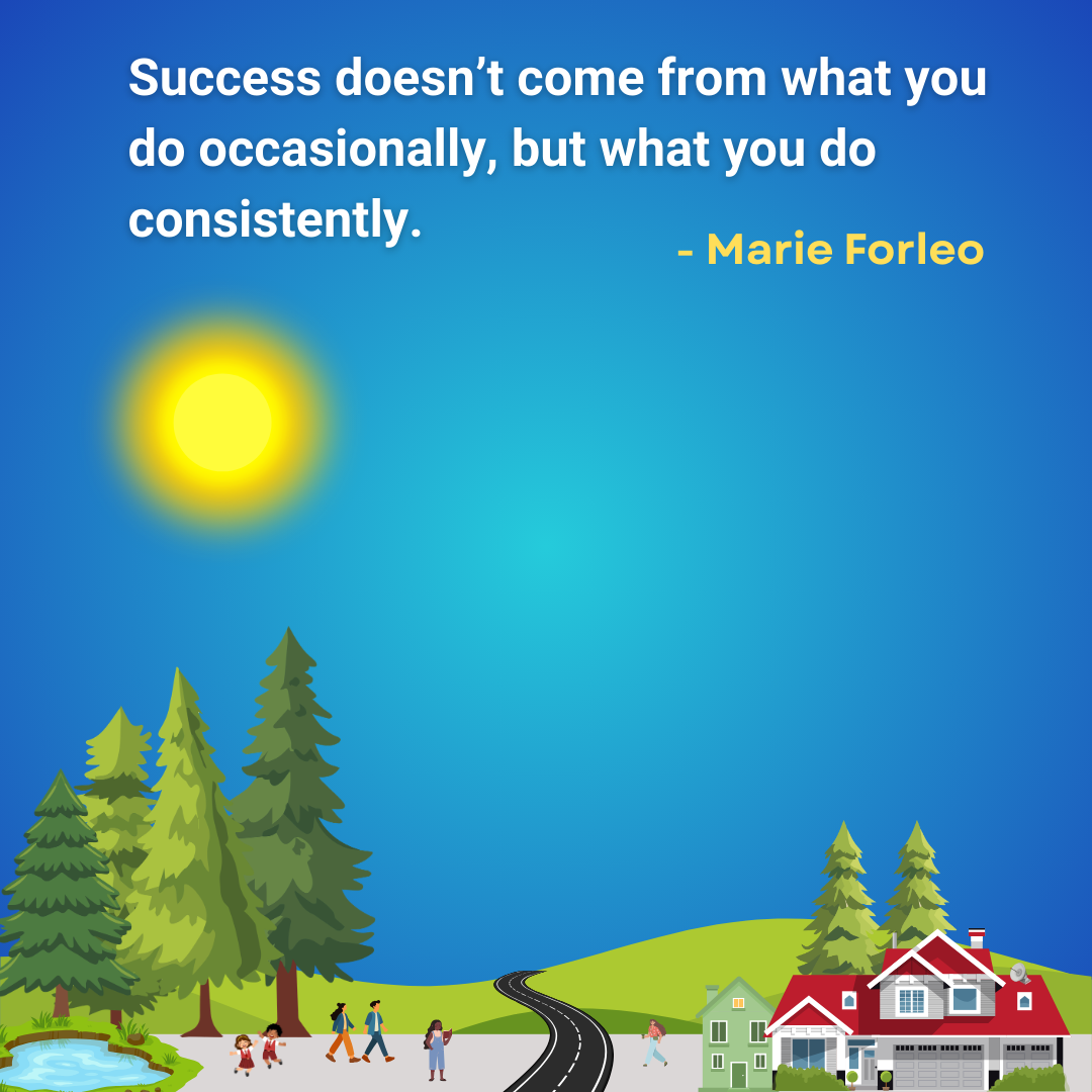 Success doesn’t come from what you do occasionally, but what you do consistently.