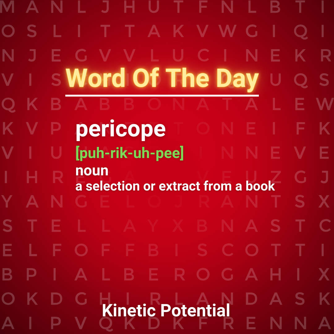 Word Of The Day  pericope