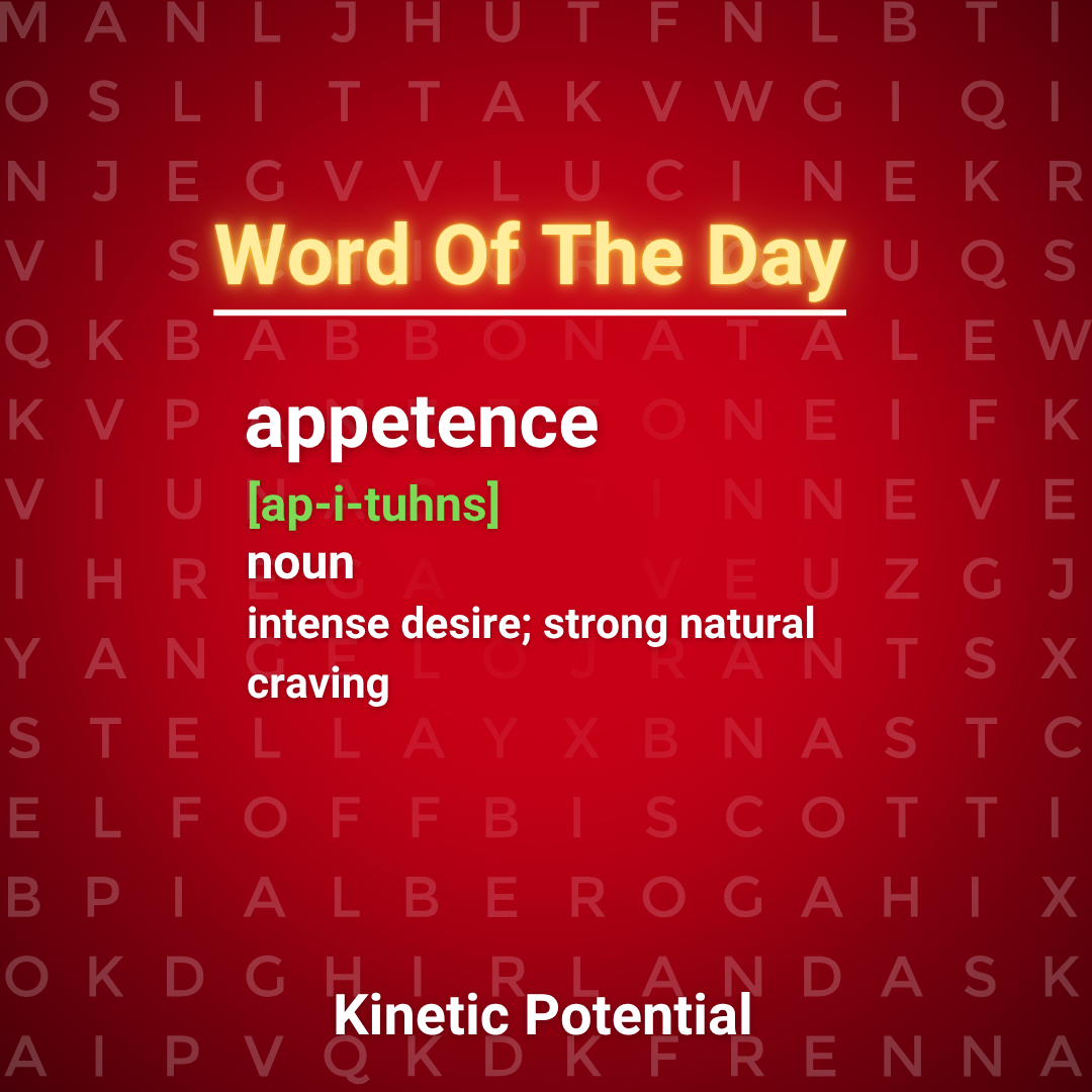 Word Of The Day  appetence