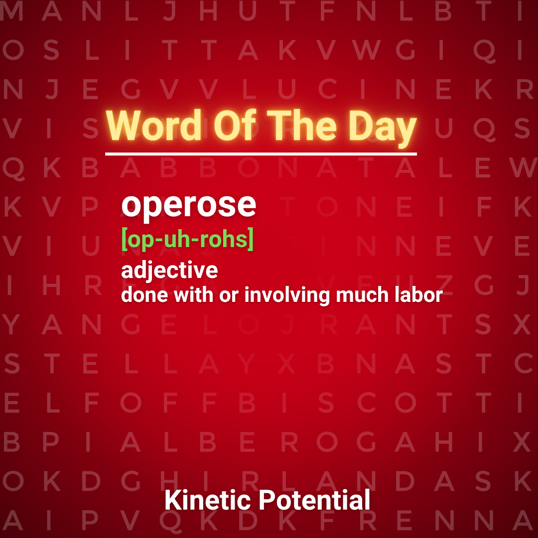 Word Of The Day  operose